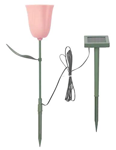 SOLVINDEN Solar-Erdspieß, LED, für draußen, Tulpe rosa von Ikea