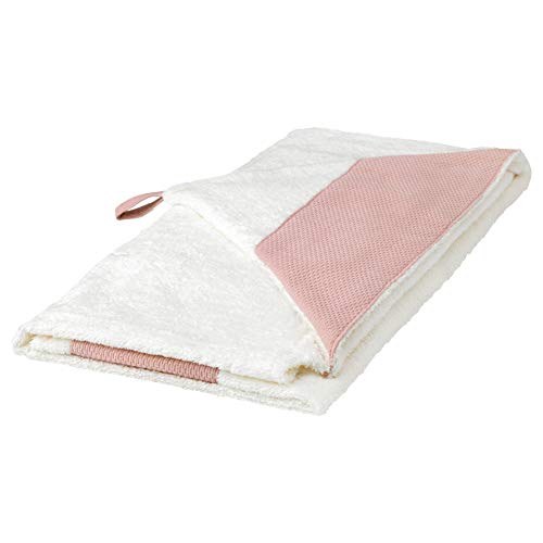 Tillgiven Babybadetuch mit Kapuze, Weiß, Rosa, 60x125 cm von Ikea