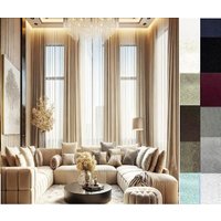Extra Lange 85% Verdunkelungsvorhänge | 1 Panel Breit Drapieren Tülle Oben 8-25 Ft Länge 2-stöckiges Wohnzimmer Free Swatch Hoch, Hohe Decke Ikiriska von Ikiriska
