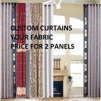 Set Mit 2 Maßgefertigten Vorhängen. Stoff Durch Käufer Beistellen. Von 2, 5 Bis 7 M Extra Lang. Schickt Uns Einen Beliebigen Stoff. Kostenloser von Ikiriska