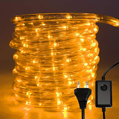 Ikodm 10m LED Lichtschlauch, 240 LEDs Lichterschlauch 8 Modi,Lichtschlauch Außen Lichterkette LED Schlauch mit Timerfür Innen Außen Garten Party Weihnachten Deko - Gelb Ikodm 10m LED Lichtschlauch, 240 LEDs Lichterschlauch 8 Modi,Lichtschlauch Außen Lichterkette LED Schlauch mit Timerfür Innen Außen Garten Party Weihnachten Deko - Gelb von Ikodm