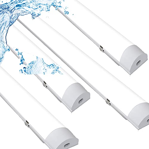 Ikodm 150cm LED Röhre Ultraslim Verknüpfbar 48W Feuchtraumleuchte 3600LM LED Deckenlampe IP65 Werkstattlampe, Leuchtstoffröhre für Garage Warenhaus Keller Büro, Neutralweiß 4000K, 4 Stück von Ikodm
