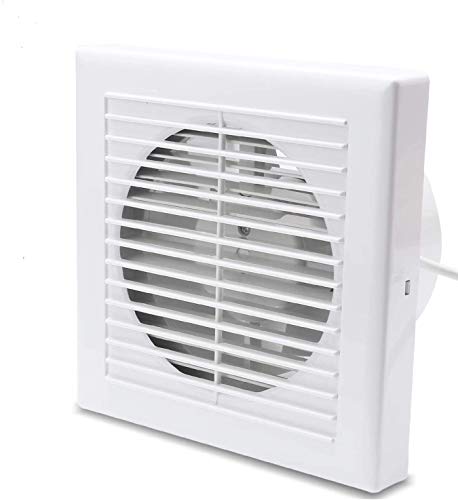 Ikodm 150mm Badlüfter Abluftventilator Mit Ruckstauklappe, Badezimmerlüfter Leiser Betrieb, Lüfter Bad Ventilator für WC und Küche von Ikodm