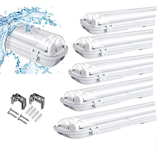 Ikodm 18W LED Feuchtraumleuchte 120 cm 6000K Kaltweiß 3060 lm Wannenleuchte, Doppelt T8 LED Röhre, IP65 Leuchtstoff lamp, Wannenleuchte, Garagenlampen, Bürodeckenleuchte, Gartenleuchte, 6 Stück Ikodm 18W LED Feuchtraumleuchte 120 cm 6000K Kaltweiß 3060 lm Wannenleuchte, Doppelt T8 LED Röhre, IP65 Leuchtstoff lamp, Wannenleuchte, Garagenlampen, Bürodeckenleuchte, Gartenleuchte, 6 Stück von Ikodm