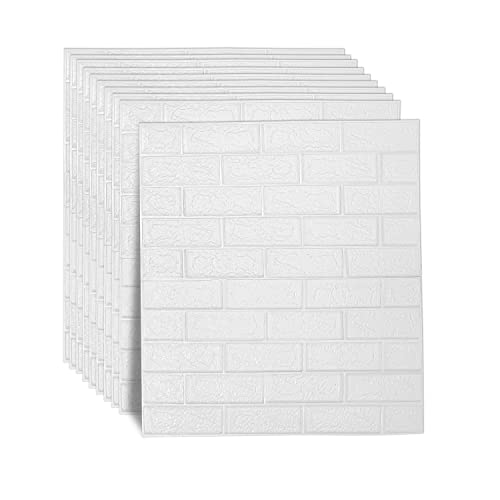 Ikodm 20 Stück Wandpaneele Selbstklebende 77x70cm, Ziegel Tapete, 3D-Steinoptik Mauer Wasserdicht Schaum für Schlafzimmer Wohnzimmer Balkon Küche von Ikodm