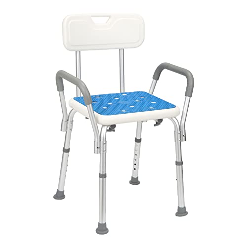 Ikodm Aluminium Duschhocker Duschstuhl Höhenverstellbar Badhocker Duschhilfe Anti-Rutsch mit Armlehne und Rückenlehne Badsitz für pflegebedürftige Menschen Ikodm Aluminium Duschhocker Duschstuhl Höhenverstellbar Badhocker Duschhilfe Anti-Rutsch mit Armlehne und Rückenlehne Badsitz für pflegebedürftige Menschen von Ikodm