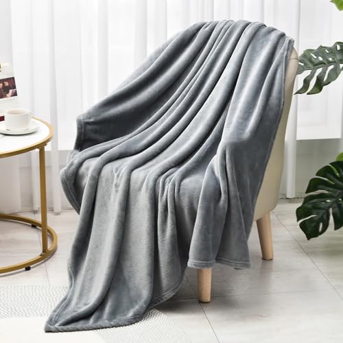 Ikodm Flanell Kuscheldecke,150 * 200cm Fleecedecke, Weich/Warm/flauschig Sofadecke Couchdecke & Wohndecke & Tagesdecke (Grau) von Ikodm