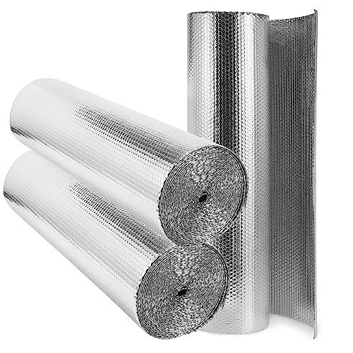 Ikodm Isolierfolie Dämmfolie 30㎡ 1m*30m - Aluminium - Dach, Dachboden, Geflügelstall, Wintergarten von Ikodm