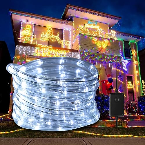 Ikodm LED Lichterschlauch Aussen 10m, 240 LEDs Lichtschlauch mit Timer & 8 Modi, Lichterschlauch Außen wasserfest weiß, LED Lichtschlauch für Garten Fest Weihnachten Hochzeit von Ikodm