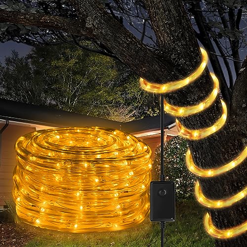 Ikodm LED Lichterschlauch Aussen 50m, 1200 LEDs Lichtschlauch mit Timer & 8 Modi, Lichterschlauch Außen wasserfest Warmweiß, LED Lichtschlauch für Garten Fest Weihnachten Hochzeit von Ikodm