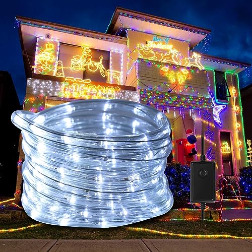 Ikodm LED Lichterschlauch Aussen 50m, 1200 LEDs Lichtschlauch mit Timer & 8 Modi, Lichterschlauch Außen wasserfest weiß, LED Lichtschlauch für Garten Fest Weihnachten Hochzeit von Ikodm