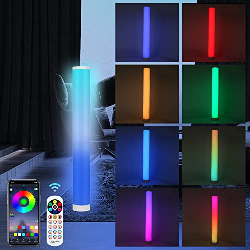 Ikodm LED Stehlampe,RGB stehlampe wohnzimmer mit mit Fernbedienung und APP,stehlampe dimmbar Mit Musik,Stromversorgung über USB-Anschluss,stehlampe led Geeignet für Wohnzimmer,Zimmer von Ikodm