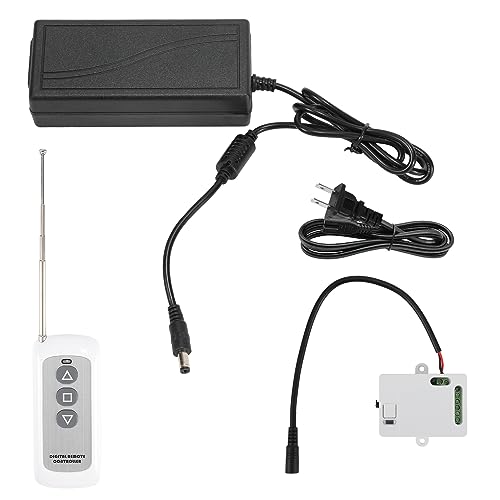 Ikodm Linearaktuator-Controller 240V, mit Netzteil, Controller und Fernbedienung,für den Anschluss eines oder zweier Linearmotor verwendet werden, Türöffner, Fensteröffner und TV-Lifte von Ikodm