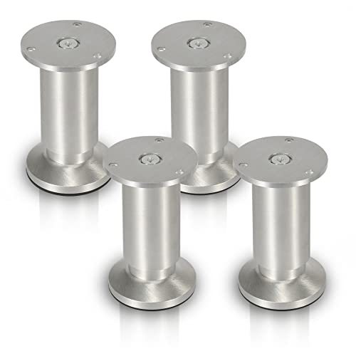 Ikodm Möbelfüße 4er Set 150 mm hochwertige Möbelbeine aus Aluminium, höhenverstellbar, individuelle DIY-Möbel, Möbelbeine eignen Sich für Küchenschränke, Sofas, Betten, Nachttische von Ikodm