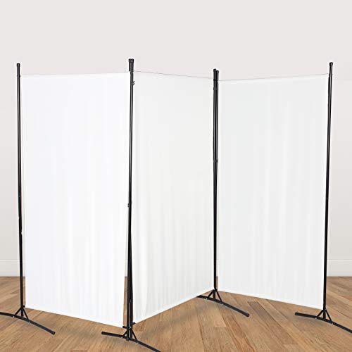Ikodm Paravent 3 Teilig 260 x 180 cm, Trennwand Balkon Sichtschutz Stellwand Faltbar für Aussenbereich, Büros - Beige von Ikodm