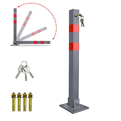 Ikodm Parkpfosten klappbar Absperrpfosten mit 3 Schlüssel, Stahl Parkplatzsperre Parkplatzsperren mit Reflexstreifen, Robust Standfuß Sperrpfosten Set Ikodm Parkpfosten klappbar Absperrpfosten mit 3 Schlüssel, Stahl Parkplatzsperre Parkplatzsperren mit Reflexstreifen, Robust Standfuß Sperrpfosten Set von Ikodm