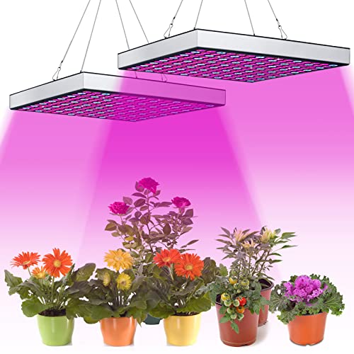 Ikodm Pflanzenlampe LED, 2 Pcs 45W Pflanzenlicht Vollspektrum Pflanzenleuchte Wachstumslampe 225LEDs Grow Light für Zimmerpflanzen, Hydroponic, Indoor Seeding Veg Flower, Gemüse und Blumen von Ikodm