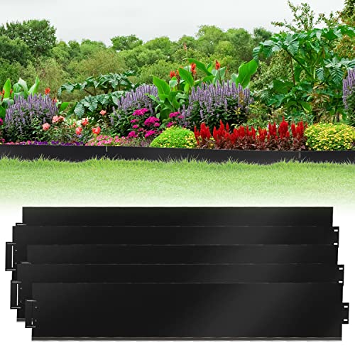 Ikodm Rasenkante Metall 30m-30 stück 18cm Verzinkt Mähkante Gartenumrandung Anpassbare Flexibel Beetumrandung Beeteinfassung für Gartenpflanzen Gemüseanbau Floral von Ikodm