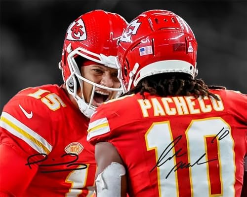 Ikonic Fotohaus Patrick Mahomes Isiah Pacheco signiertes Foto, Autogramm, Wandkunst, Heimdekoration Ikonic Fotohaus Patrick Mahomes Isiah Pacheco signiertes Foto, Autogramm, Wandkunst, Heimdekoration von Ikonic Fotohaus