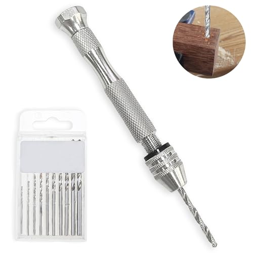 Ikosora Handbohrer Set, Pin Vice Mini-Bohrer-Set für Resin Casting Formen, Hobby Drill Holding 0,8-3mm Spiralbohrer, Hand Drill Small Drill für Crafts Carving DIY Schmuck Assembling Modellbau Hobby von Ikosora