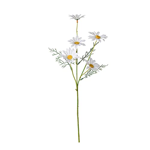 Künstliche Blume,10pcs künstliche Blume Fake Gänseblümchen Dekoration,Stiel künstliche Seide Gänseblümchen Dekoration,Simulation Gänseblümchen Indoor-und Outdoor-Dekoration(Weiß) von Ikosora