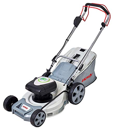 IKRA Akku Rasenmäher Mulcher IAM 40-4625S Radantrieb TwinPower 2x40V Fangbox 50l Schnittbreite 46cm von IKRA