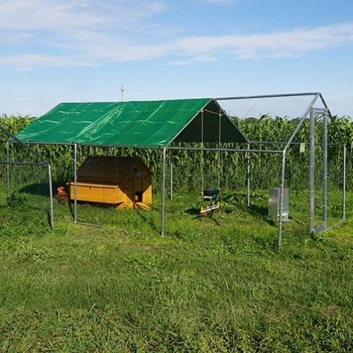 Kit Hühnerstall Cocincina Plus | Zaun + Hühnerstall + Tür und Abbev. Auto | Abdeckung 4 x 3 m von Il Verde Mondo