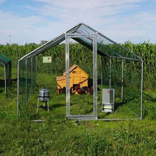 Kit für Hühnerstall Cocincina Antiräuator | Zaun + Hühnerstall + Zubehör + Autotür 2 x 3 Meter Abdeckung von Il Verde Mondo
