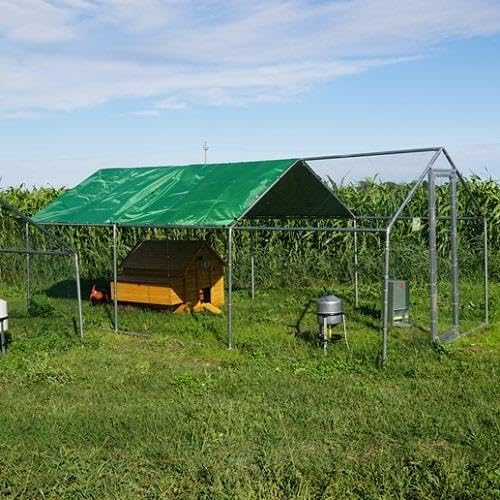 Kit für Hühnerstall Cocincina Antiräuator | Zaun + Hühnerstall + Zubehör + Autotür 4 x 3 Meter Abdeckung von Il Verde Mondo