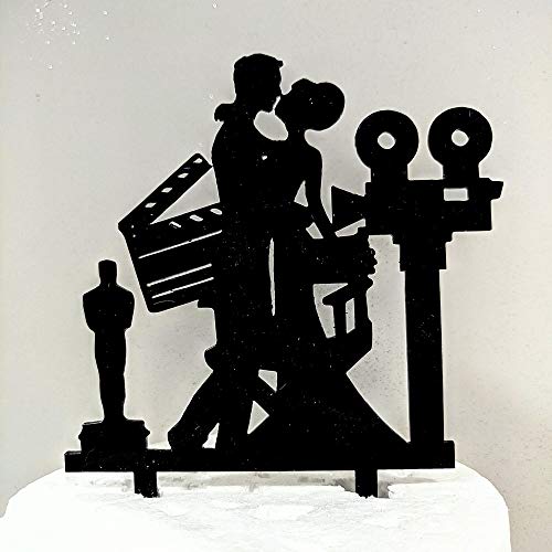 Cake Topper aus Acryl, lasergeschnitten, für Braut, Hollywood, hergestellt in Italien von Il Villaggio degli Sposi s.a.s.