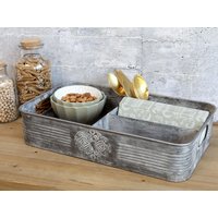 Großer Zinkkasten, Blechkiste, Sortierkasten, Shabbychic, Aufbewahrung, Vintage Stil Großer Zinkkasten, Blechkiste, Sortierkasten, Shabbychic, Aufbewahrung, Vintage Stil von IlSognosVintage