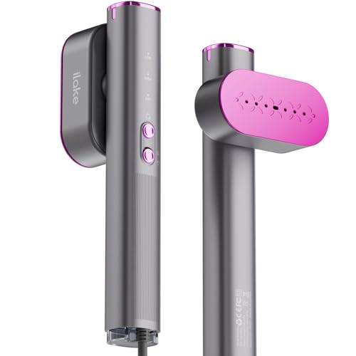 Ilake Dampfgarer für Kleidung, Handheld 100-240V Dual Voltage Travel Dampfgarer, 1000W und 120ML Wassertank Tragbarer Dampf & Bügeleisen 2 in 1 für Geschäftsreisen Zuhause, Space Grey von Ilake