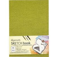 Ilijanum Skizzenbuch DIN A5 blanko, limette Hardcover 54 Seiten von Ilijanum