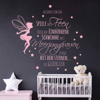 Wandtattoo Babyzimmer Spruch Elfe Fee Sterne M2014 von IlkaParey