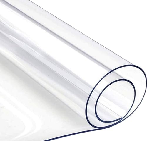 Tischschutzfolie 1,5 mm, glasklare transparente Tischdecke, Tischfolie Breite 60cm, 70cm, 80cm, 90cm, 100cm, Länge wählbar, wasserfest, abwaschbar Tischschutzfolie 1,5 mm, glasklare transparente Tischdecke, Tischfolie Breite 60cm, 70cm, 80cm, 90cm, 100cm, Länge wählbar, wasserfest, abwaschbar von Ilkadim Export
