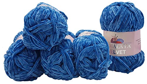 5 x 100 Gramm Himalaya Velvet Micro-Polyester Strickwolle, Babywolle, Babywolle, Babywolle (petrol 90041) von Ilkadim