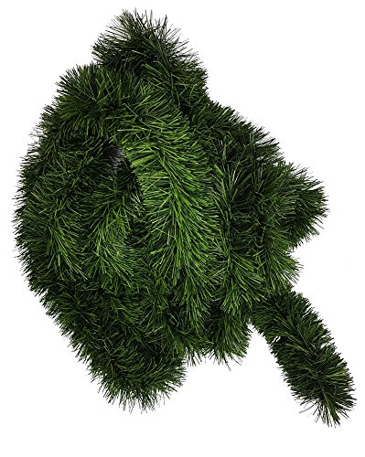 1 Stück Tannengirlande 5 oder 10m lang, Dekogirlande 8 - 10cm, Girlande Weihnachten (10 Meter) von Ilkadim