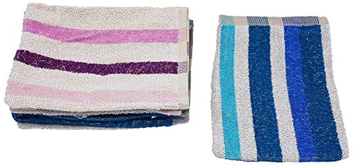 Ilkadim 8 Stück Waschhandschuhe 100% Baumwolle, 20 x 16cm, Waschlappen (Mehrfarbig gestreift) von Ilkadim