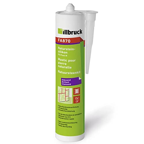 Illbruck FA870 Naturstein Silikon Marmorsilikon glänzende Oberfläche 310ml Kartusche (mittelgrau) von Illbruck