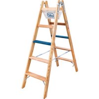 ILLER-LEITER Holz Stufen Stehleiter ERGO Plus 2x5 2105-7 von Iller Leiter