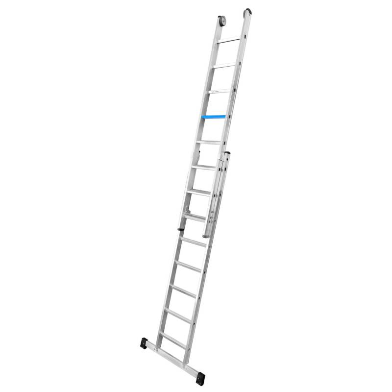 Iller Stufen Schiebeleiter ERGO Plus mit Standfester Quertraverse 2x8 Stufen von Iller Leiter