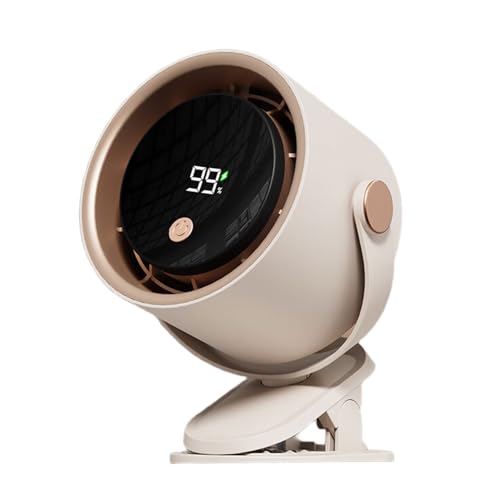 Illkjasfc 100 Geschwindigkeiten, verstellbarer Schreibtisch-Umlaufventilator, wiederaufladbarer Tischventilator, Büro-Wandventilator, elektrischer Desktop-Clip-Ventilator, Kühl-Clip-Ventilator von Illkjasfc