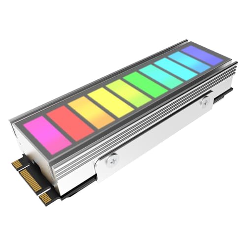 Illkjasfc Computer-Heizkörper mit Ästhetik, ARGB-Sync, einfache Installation, Haltbarkeit, Metall, Build 2280 Kühlkörper von Illkjasfc