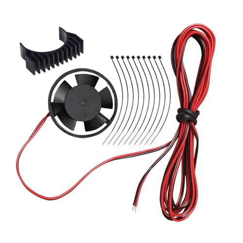 Illkjasfc Extrudermotor Lüfter Kühlkörper Kits 24 V Runder Hot End Lüfter Wärmeableitungsheizkörper Hotend Kühlkörper Lüfter von Illkjasfc