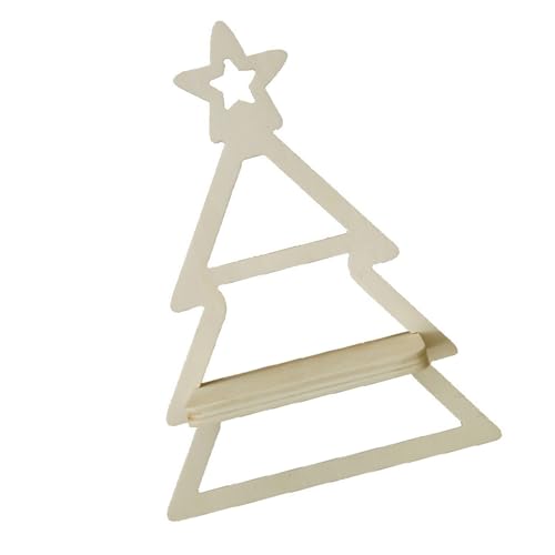 Illkjasfc Geschnitzter Weihnachtsbaum-Form-Holzständer für saisonale Akzente, Wandregal, Ausstellung, schwebendes Aufbewahrungsregal von Illkjasfc