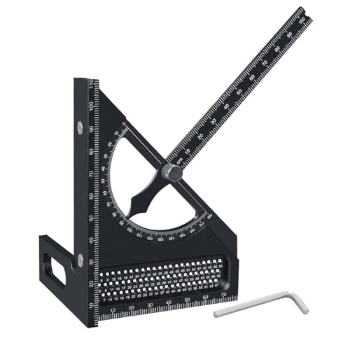 Multifunktionales verstellbares Winkelmesser für die Tischlerei, für genaue Holzbearbeitung, Markierung und Layoutaufgaben, multifunktionales Ingenieur-Messlineal von Illkjasfc