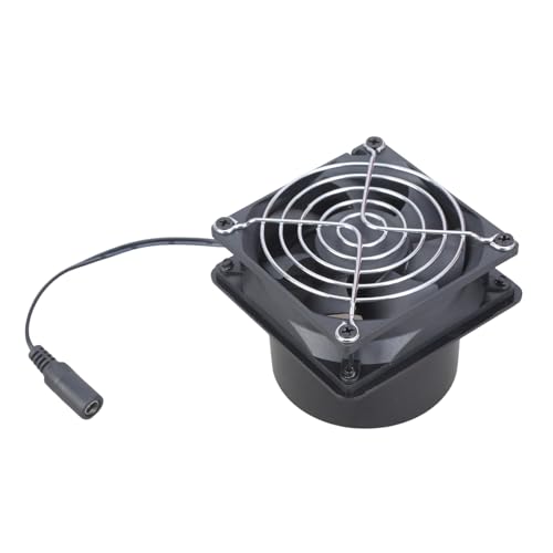 Ventilator mit hohem Luftstrom, 12 V, mit abnehmbarem ABS-Gehäuse für Wachstumszelte, Serverkühlung und Heimwerker-Anwendungen, Abluftventilator für Gewächshauszelte von Illkjasfc