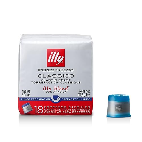 Illy 6 Packungen mit 18 langen Kaffeekapseln von Illy