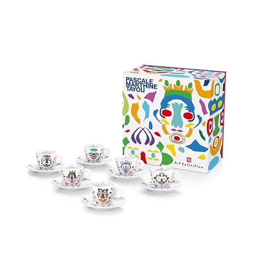 Illy Art Collection Pascale Marthine Tayou 6 Tassen Espresso nummeriert signiert von illy