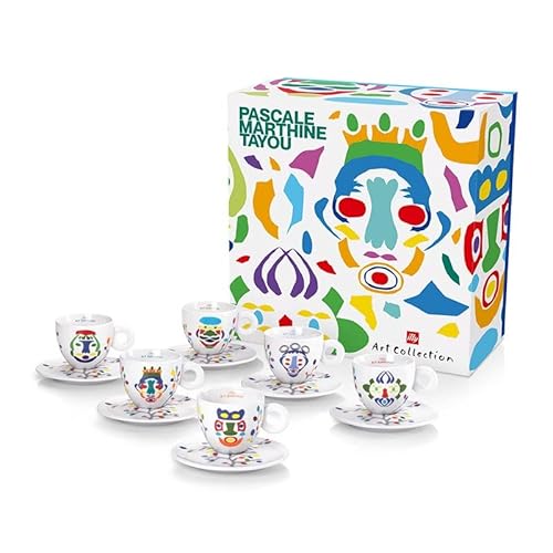 illy Art Collection Pascale Marthine Tayou 6 Cappuccino-Tassen nummeriert signiert von illy